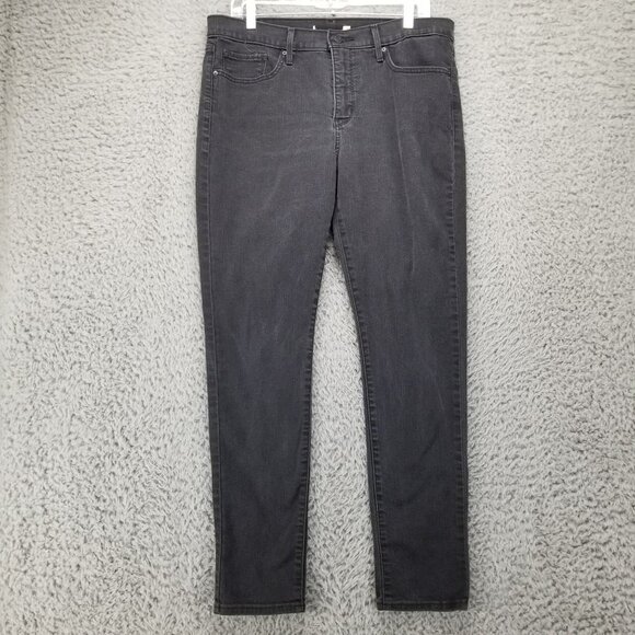 Levis Jeans Womens 32 Black Stretch Skinny Denim - Picture 2 of 12